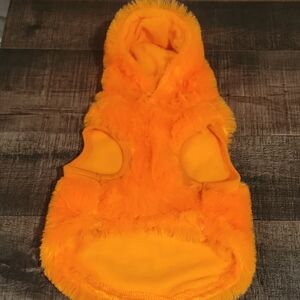 NWOT Pup Crew Bright Orange Fuzzy Dog Costume